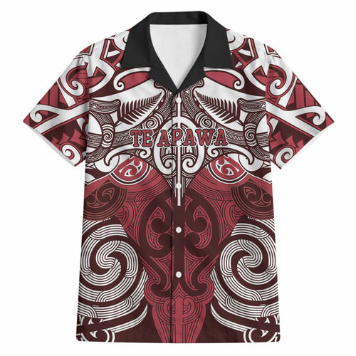 Personalised Maori Te Arawa Hawaiian Shirt Silver Fern Kowhaiwhai Art