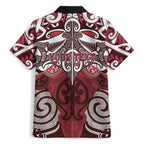 Personalised Maori Te Arawa Hawaiian Shirt Silver Fern Kowhaiwhai Art