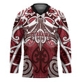 Personalised Maori Te Arawa Hockey Jersey Silver Fern Kowhaiwhai Art
