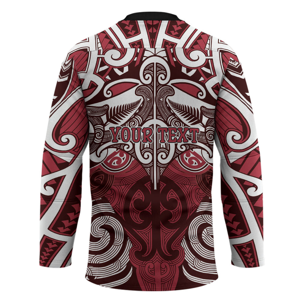 Personalised Maori Te Arawa Hockey Jersey Silver Fern Kowhaiwhai Art