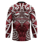Personalised Maori Te Arawa Hockey Jersey Silver Fern Kowhaiwhai Art
