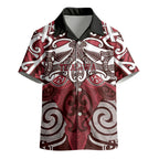 Personalised Maori Te Arawa Kid Hawaiian Shirt Silver Fern Kowhaiwhai Art