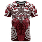 Personalised Maori Te Arawa T Shirt Silver Fern Kowhaiwhai Art