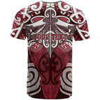 Personalised Maori Te Arawa T Shirt Silver Fern Kowhaiwhai Art