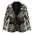 Personalised Maori Waikato Tainui Blazer Silver Fern Kowhaiwhai Art