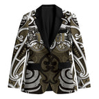Personalised Maori Waikato Tainui Blazer Silver Fern Kowhaiwhai Art