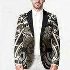 Personalised Maori Waikato Tainui Blazer Silver Fern Kowhaiwhai Art