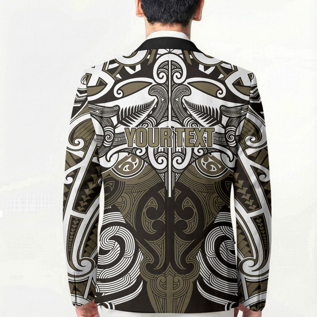 Personalised Maori Waikato Tainui Blazer Silver Fern Kowhaiwhai Art