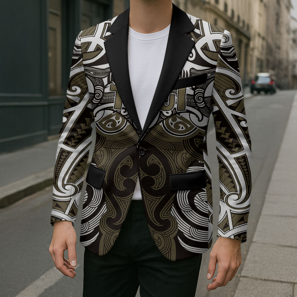 Personalised Maori Waikato Tainui Blazer Silver Fern Kowhaiwhai Art