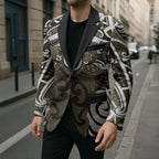 Personalised Maori Waikato Tainui Blazer Silver Fern Kowhaiwhai Art