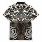 Personalised Maori Waikato Tainui Hawaiian Shirt Silver Fern Kowhaiwhai Art