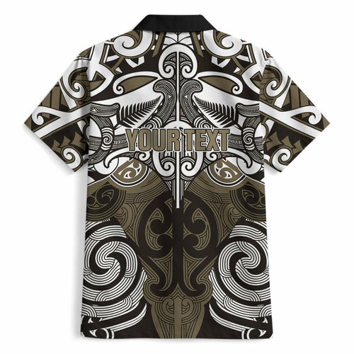 Personalised Maori Waikato Tainui Hawaiian Shirt Silver Fern Kowhaiwhai Art