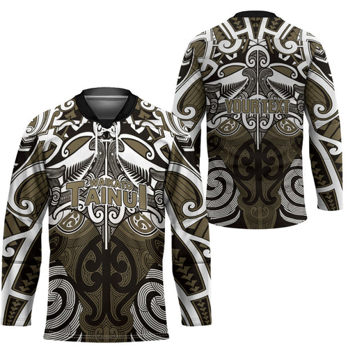 Personalised Maori Waikato Tainui Hockey Jersey Silver Fern Kowhaiwhai Art