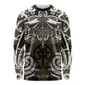 Personalised Maori Waikato Tainui Long Sleeve Shirt Silver Fern Kowhaiwhai Art