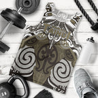 Personalised Maori Waikato Tainui Men Tank Top Silver Fern Kowhaiwhai Art