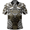 Personalised Maori Waikato Tainui Polo Shirt Silver Fern Kowhaiwhai Art