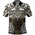 Personalised Maori Waikato Tainui Polo Shirt Silver Fern Kowhaiwhai Art