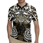 Personalised Maori Waikato Tainui Rugby Jersey Silver Fern Kowhaiwhai Art