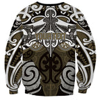 Personalised Maori Waikato Tainui Sweatshirt Silver Fern Kowhaiwhai Art
