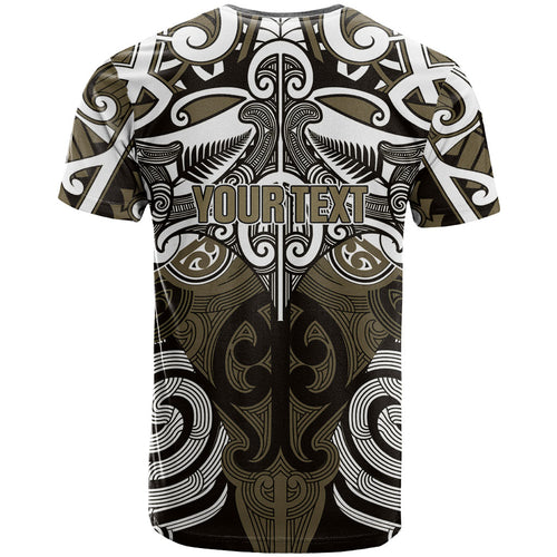 Personalised Maori Waikato Tainui T Shirt Silver Fern Kowhaiwhai Art
