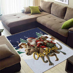 Kangaroo Australia Christmas Area Rug Xmas Pattern