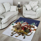 Kangaroo Australia Christmas Area Rug Xmas Pattern
