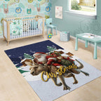 Kangaroo Australia Christmas Area Rug Xmas Pattern