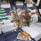 Kangaroo Australia Christmas Back Car Seat Cover Xmas Pattern
