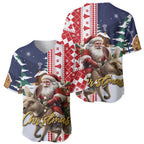 Kangaroo Australia Christmas Baseball Jersey Xmas Pattern