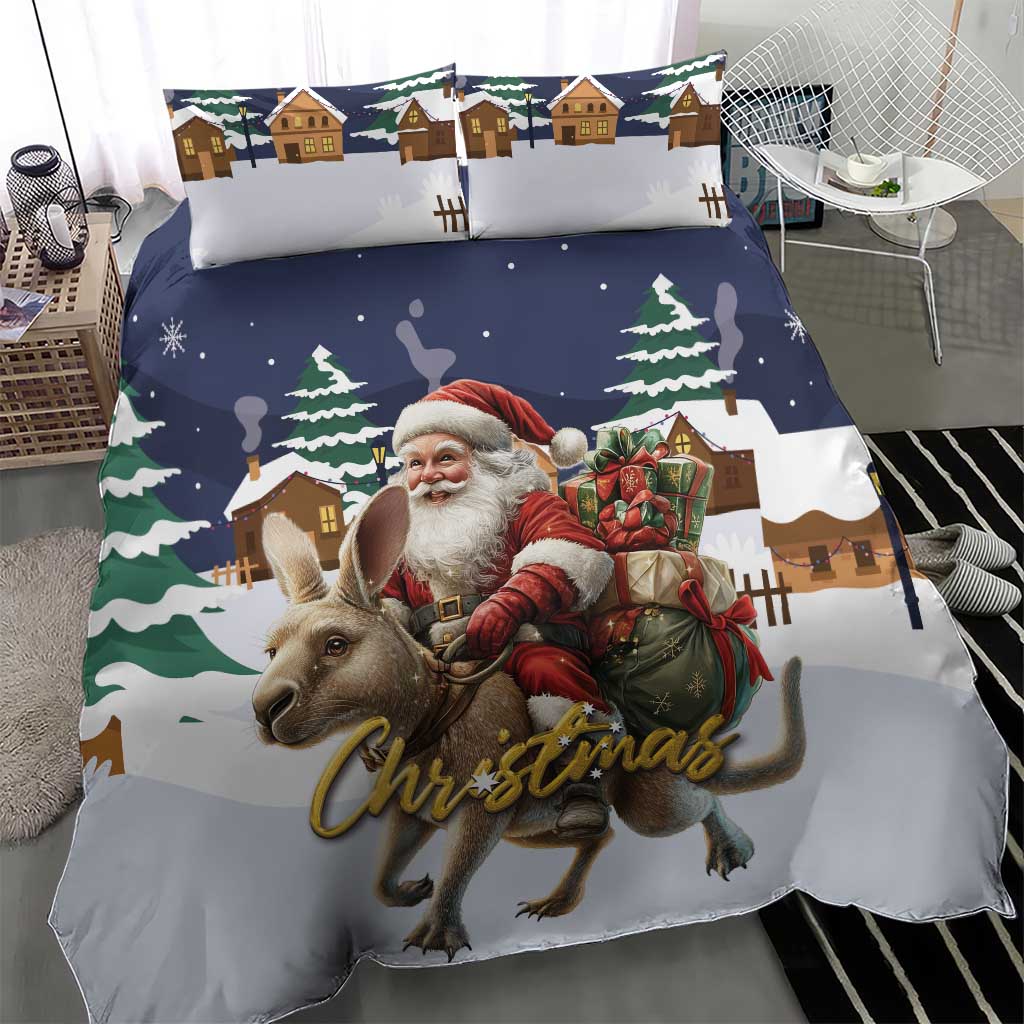 Kangaroo Australia Christmas Bedding Set Xmas Pattern