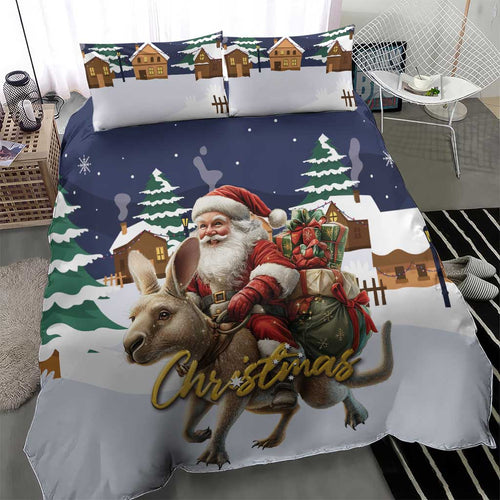 Kangaroo Australia Christmas Bedding Set Xmas Pattern