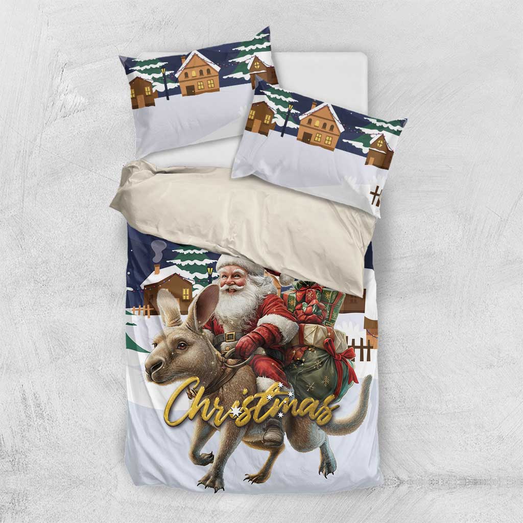 Kangaroo Australia Christmas Bedding Set Xmas Pattern