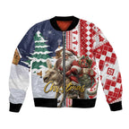Kangaroo Australia Christmas Bomber Jacket Xmas Pattern