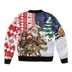 Kangaroo Australia Christmas Bomber Jacket Xmas Pattern