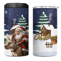 Kangaroo Australia Christmas 4 in 1 Can Cooler Tumbler Xmas Pattern