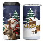 Kangaroo Australia Christmas 4 in 1 Can Cooler Tumbler Xmas Pattern