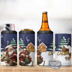 Kangaroo Australia Christmas 4 in 1 Can Cooler Tumbler Xmas Pattern
