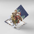 Kangaroo Australia Christmas Canvas Wall Art Xmas Pattern