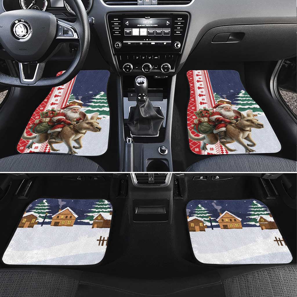 Kangaroo Australia Christmas Car Mats Xmas Pattern