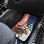 Kangaroo Australia Christmas Car Mats Xmas Pattern