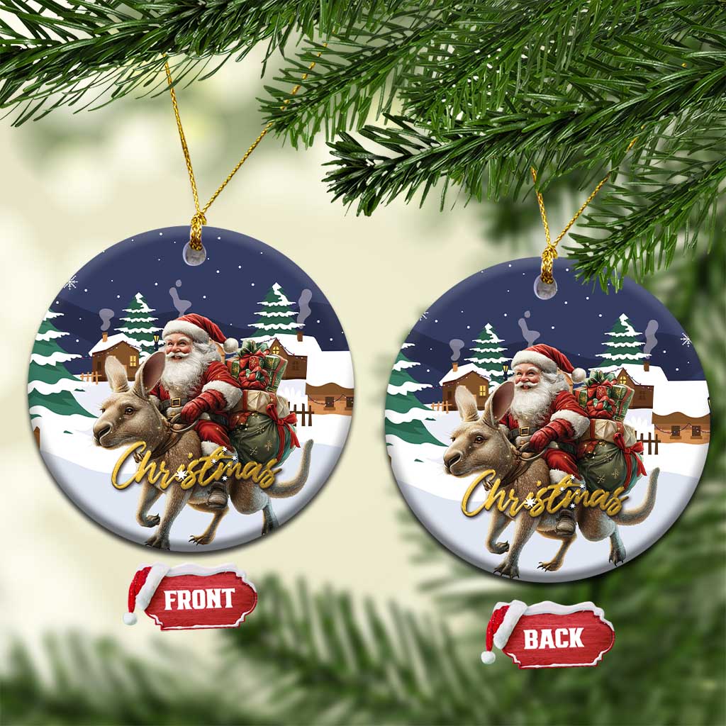 Kangaroo Australia Christmas Ceramic Ornament Xmas Pattern