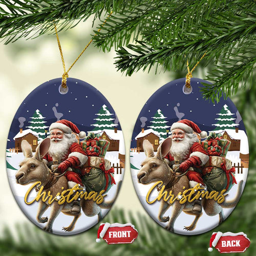 Kangaroo Australia Christmas Ceramic Ornament Xmas Pattern