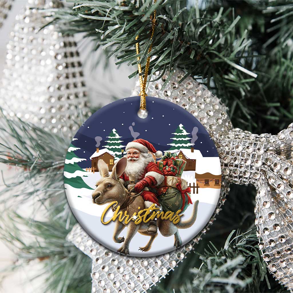 Kangaroo Australia Christmas Ceramic Ornament Xmas Pattern