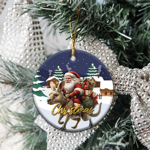 Kangaroo Australia Christmas Ceramic Ornament Xmas Pattern