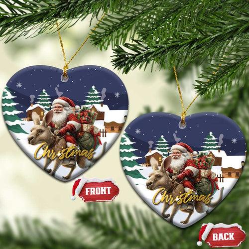 Kangaroo Australia Christmas Ceramic Ornament Xmas Pattern