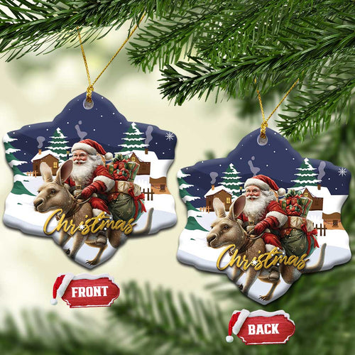 Kangaroo Australia Christmas Ceramic Ornament Xmas Pattern