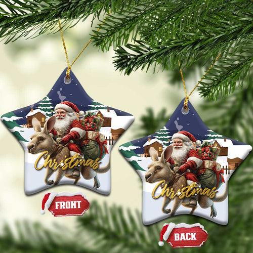 Kangaroo Australia Christmas Ceramic Ornament Xmas Pattern