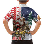 Kangaroo Australia Christmas Family Matching Mermaid Dress and Hawaiian Shirt Xmas Pattern