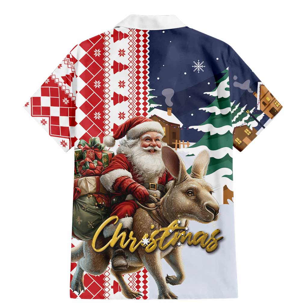Kangaroo Australia Christmas Family Matching Mermaid Dress and Hawaiian Shirt Xmas Pattern