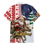 Kangaroo Australia Christmas Family Matching Mermaid Dress and Hawaiian Shirt Xmas Pattern